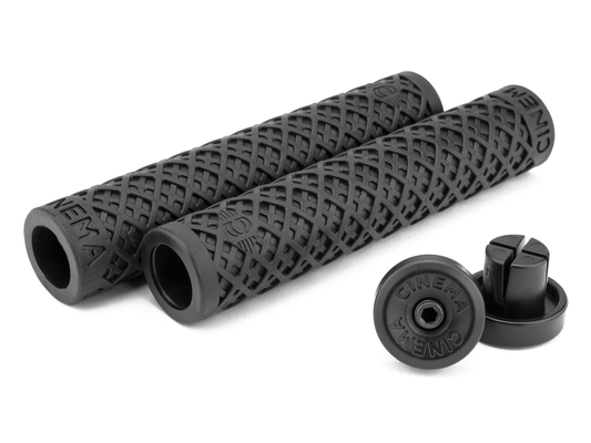 Cinema Interlace Grips – Black/Red Splash