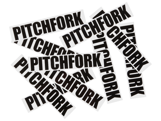 S&M Block Pitchfork Sticker Pack – White