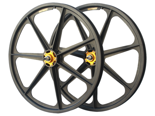 Skyway TUFF Graphite Gold Rivet 24" Wheel Set – additional product view