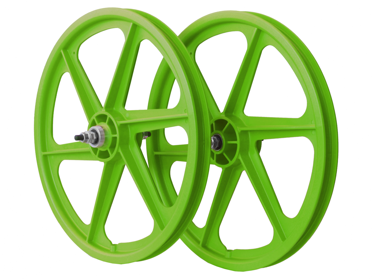 Skyway TUFF 6 Spoke Wheels - SWWH109-01-GRN