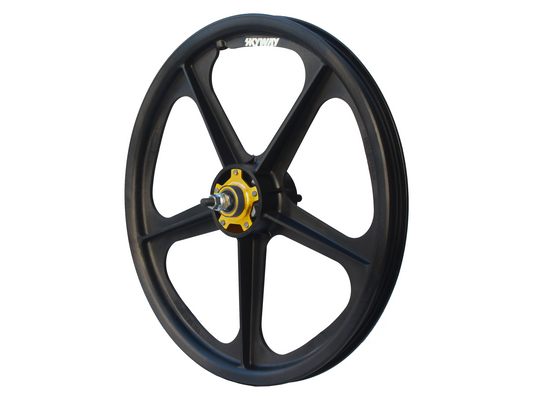 Skyway TUFF II Gold Rivet 20" Front Wheel – Red/Gold