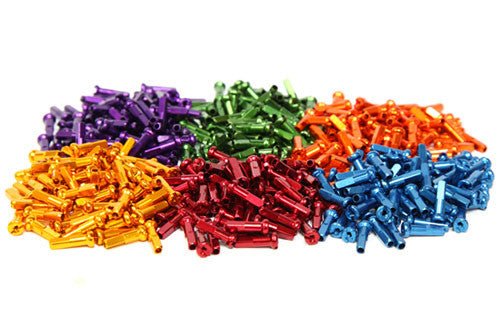 Anodized Alloy BMX Nipples | Buy now at Blue Groove BMX Shop
