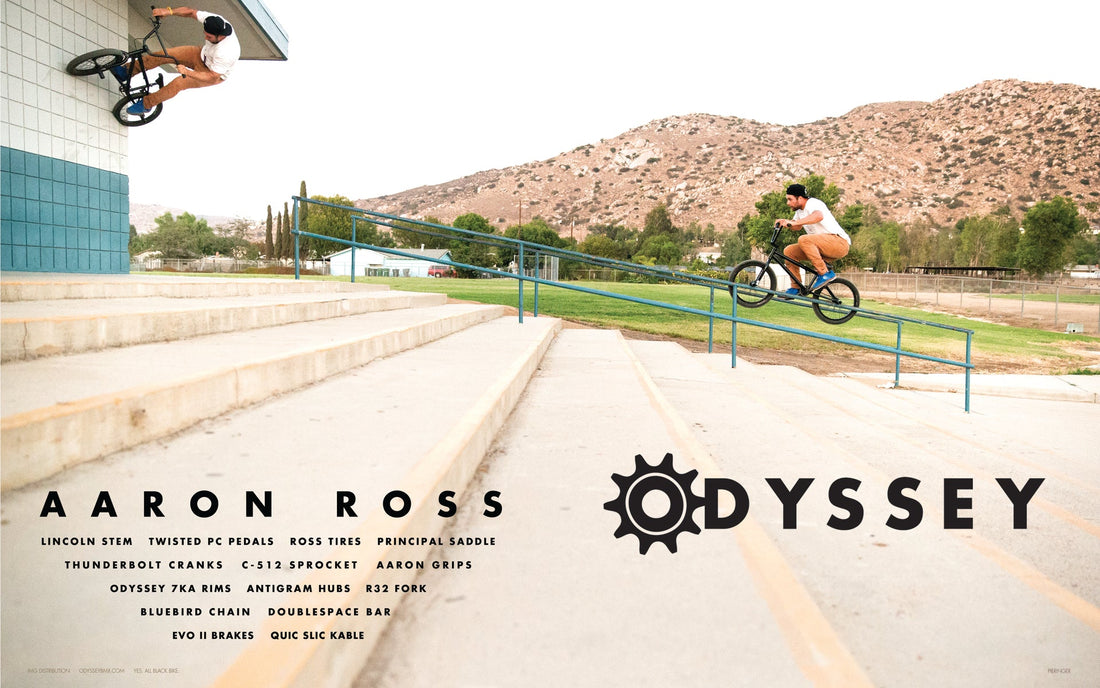 Aaron Ross riding street for Odyssey BMX