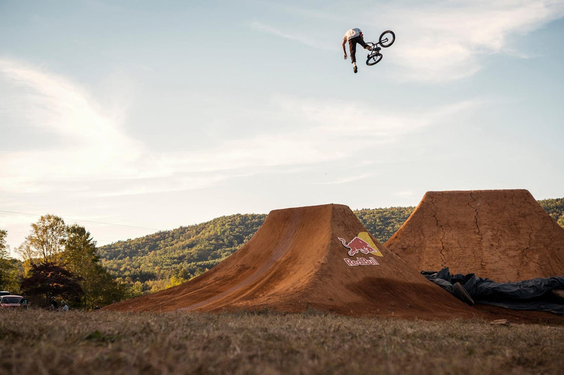 Clint Reynolds riding dirt at Red Bull Dreamline
