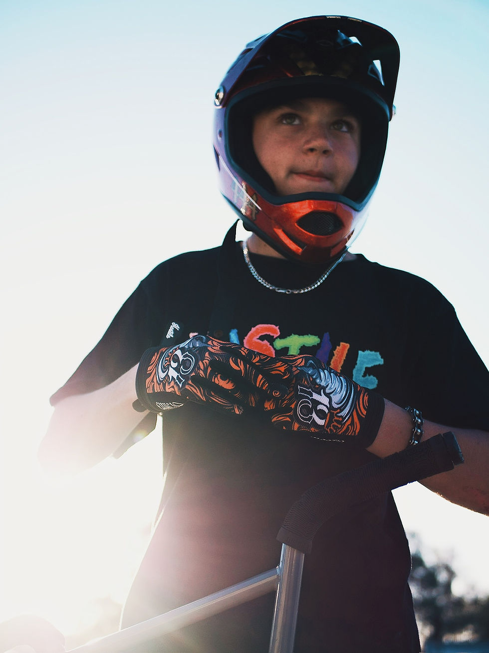 Emilio Martin wearing his Hostile signature gloves
