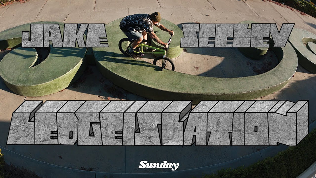 Jake Seeley riding street in Sunday Bikes LEDGEISLATION
