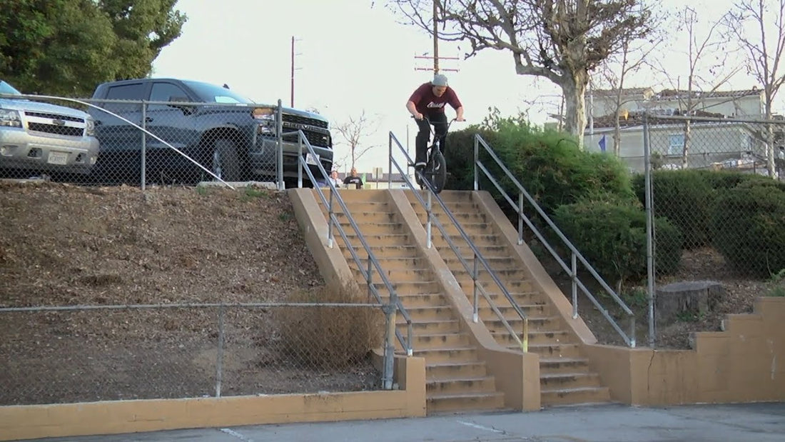 Travis Hughes riding BMX for Odyssey
