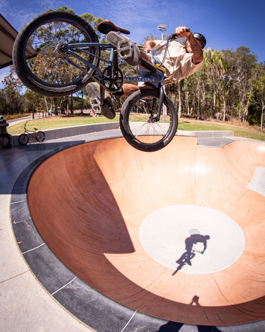 Tyson Jones-Peni riding his Wethepeople Chaos Machine at Agnes Water skatepark