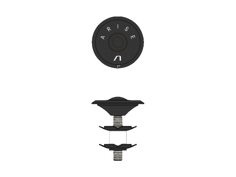 ARISE Crystal Fork Star Nut Cap & Bolt