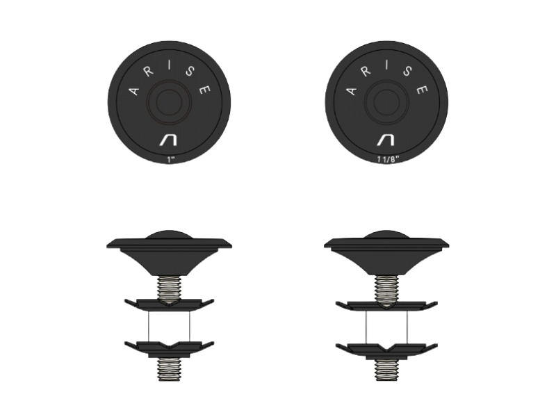 ARISE Crystal Fork Star Nut Cap & Bolt