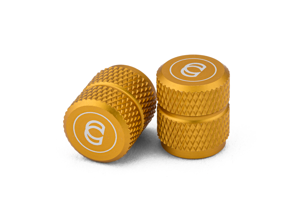 Cinema Alloy Schrader Valve Caps – Polished