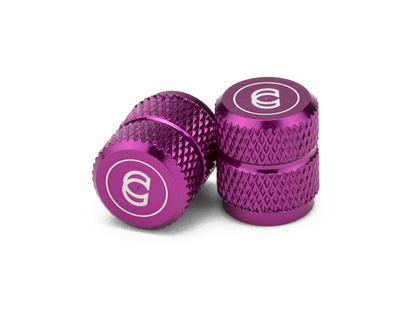 Cinema Alloy Schrader Valve Caps – Red