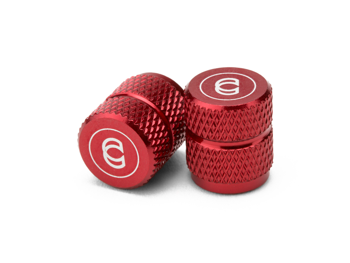 Cinema Alloy Schrader Valve Caps – White