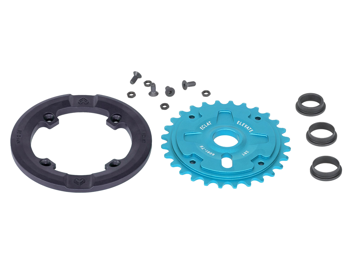 Éclat Elevate Guard Front Sprocket – Sandblast Red / 28t