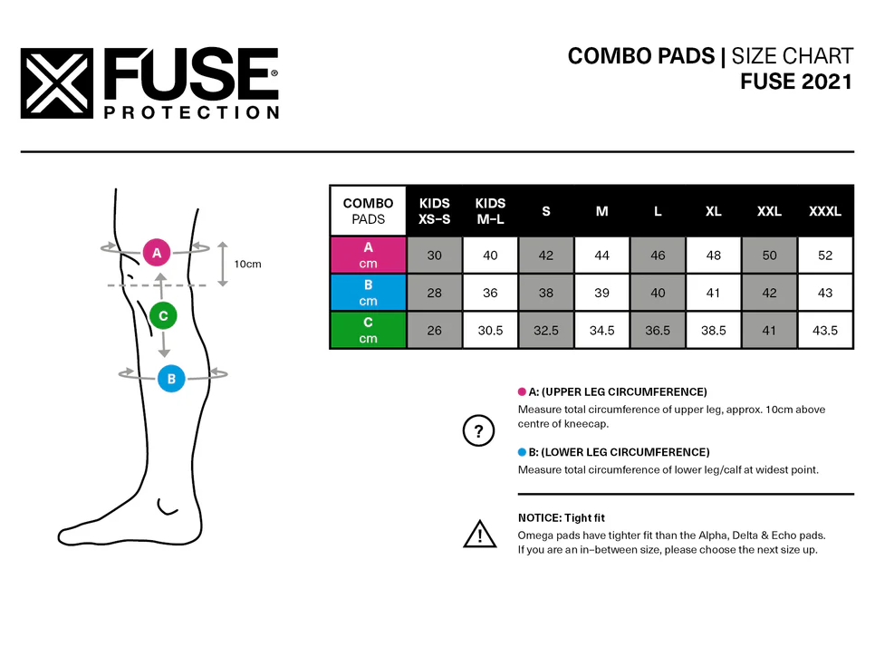 Fuse Delta 125 Knee Combo Pads – Kids M/L