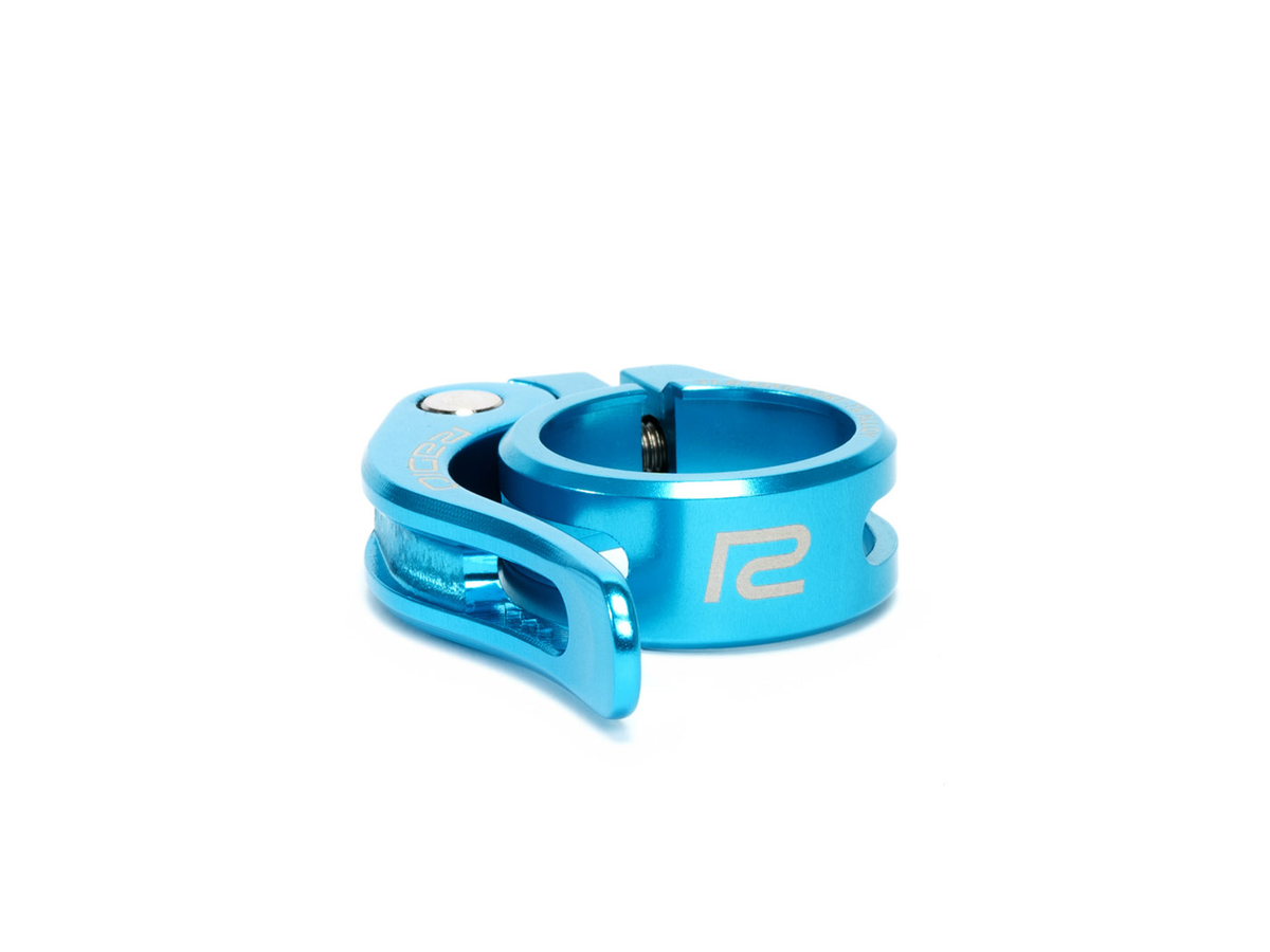 Radio Raceline Q/R Seat Post Clamp – Cyan / 25.4 mm