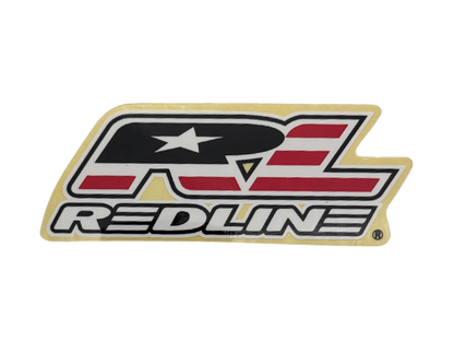 Redline Flag Sticker - 8 x 3 cm Red/White/Black