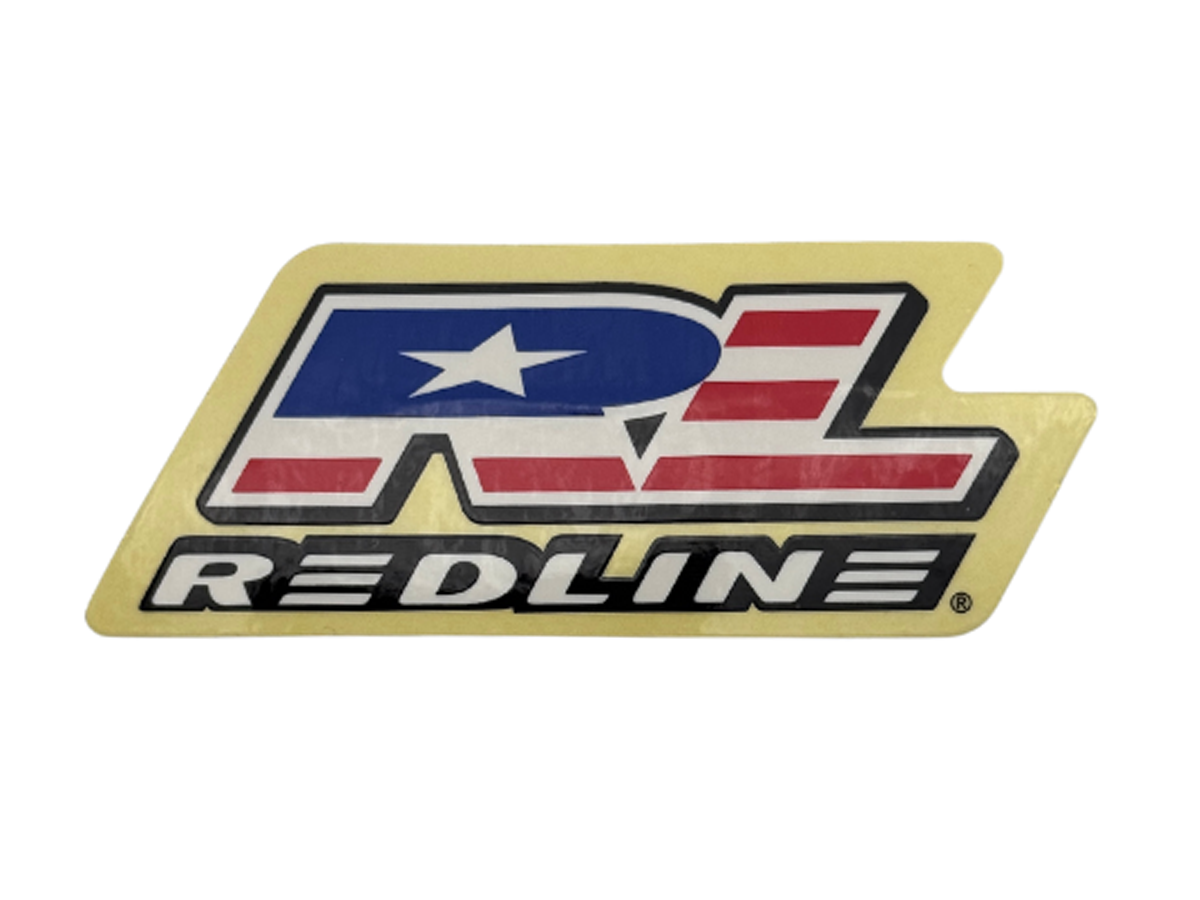 Redline Flag Sticker - 8 x 3 cm Red/White/Blue