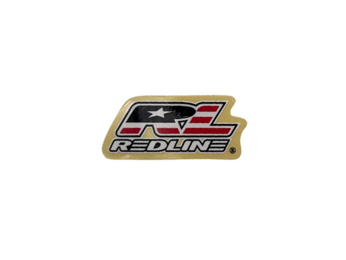 Redline Flag Sticker - 4 x 1.5 cm Red/White/Black
