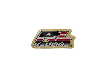 Redline Flag Sticker - 4 x 1.5 cm Red/White/Black