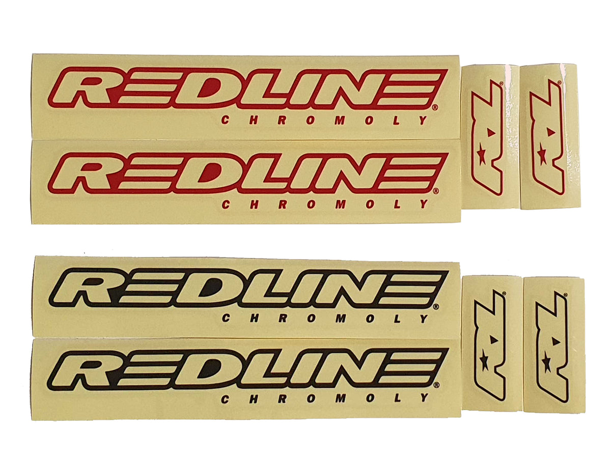 Redline Retro Frame Decal Set – Black