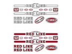 Redline Retro Proline Early Frame Decal Set – Red