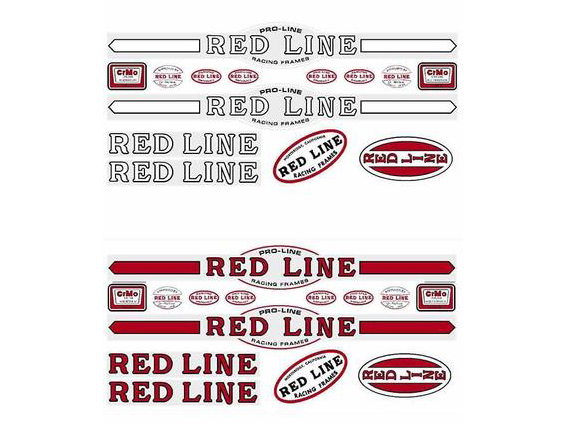 Redline Retro Proline Early Frame Decal Set – Red