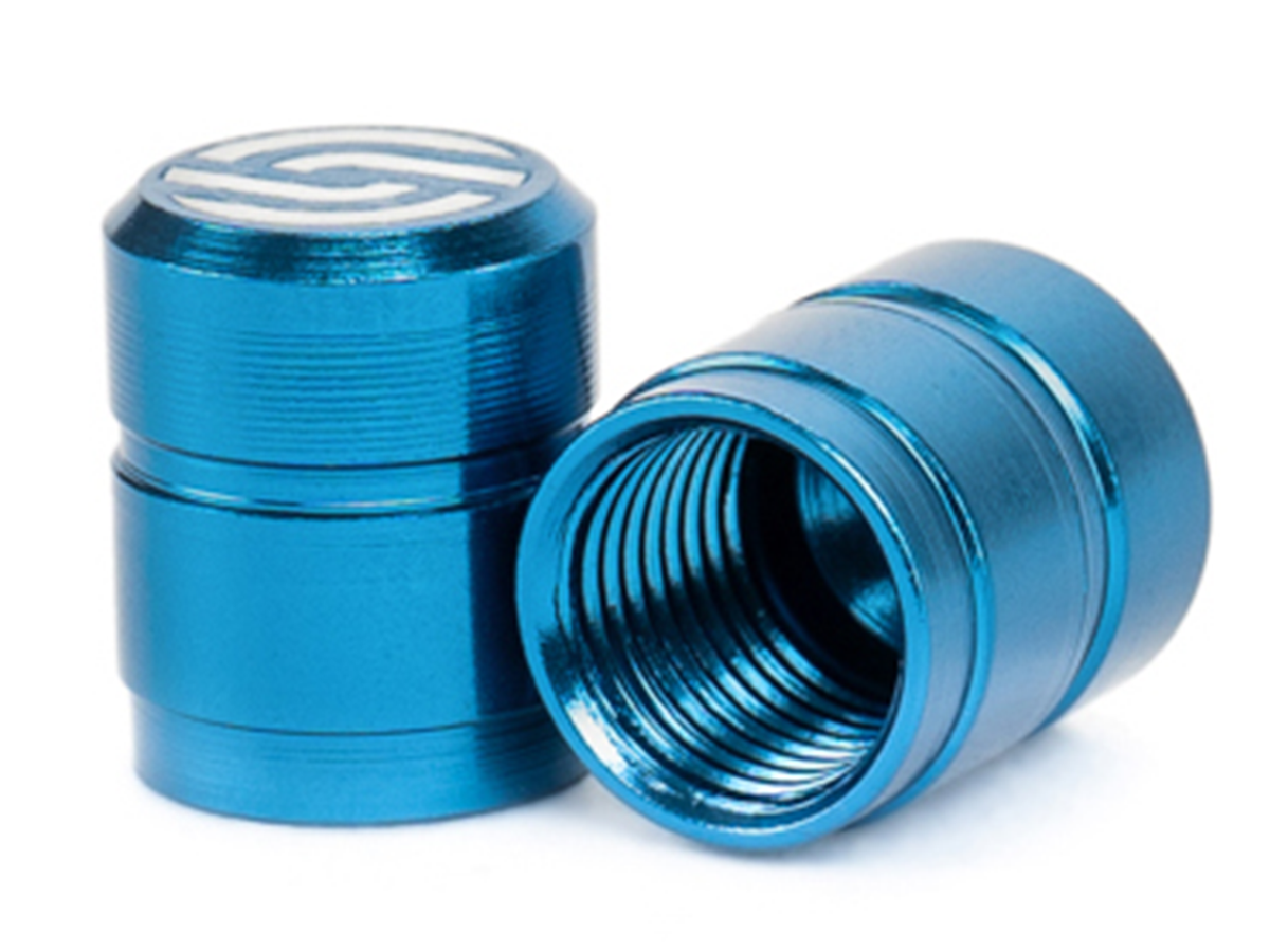 Salt CNC Schrader Valve Caps – Blue