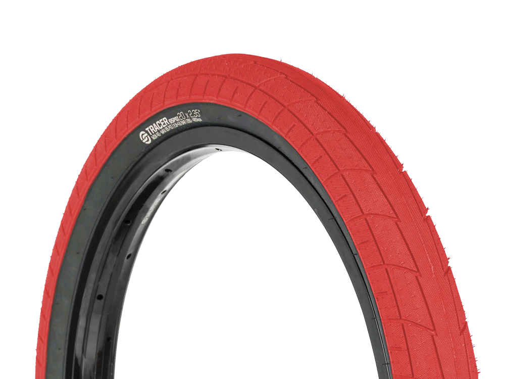 Salt Tracer 18" BMX Tyre - Red/Black Wall