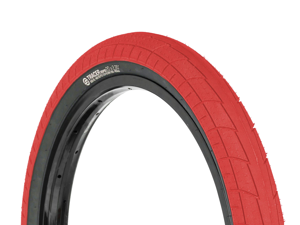 Salt Tracer 20" BMX Tyre - Red/Black Wall