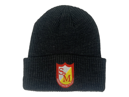 S&M Ribbed Cuffed Beanie – Navy