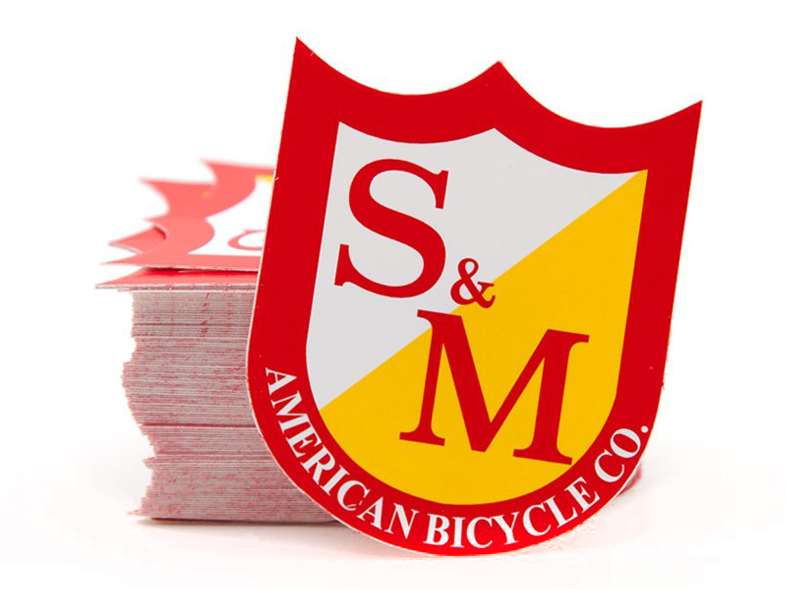 S&M Shield Sticker - Red/Yellow/White Medium