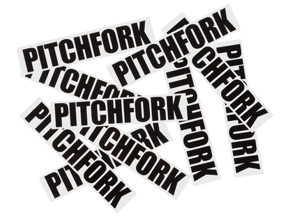 S&M Block Pitchfork Sticker Pack – White
