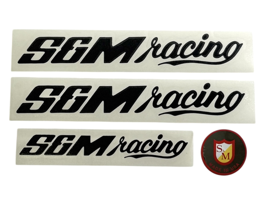 S&M Racing Bar Sticker Pack – White