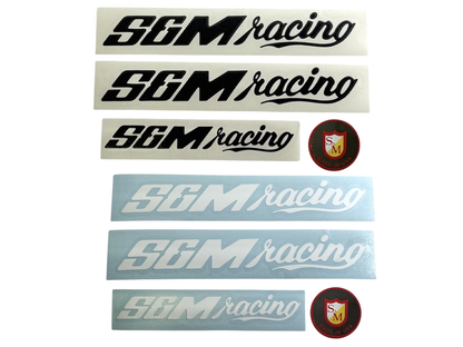 S&M Racing Bar Sticker Pack – Black