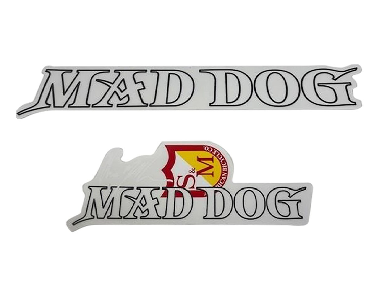 S&M Mad Dog Frame Decal Set – White