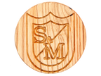 S&M Wood Drink Coaster