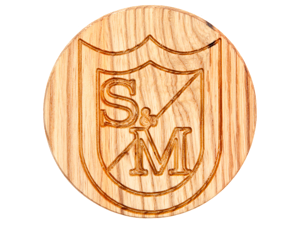 S&M Wood Drink Coaster