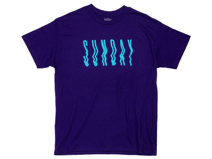 Sunday High Wave T-Shirt – Purple/Teal / X-Large