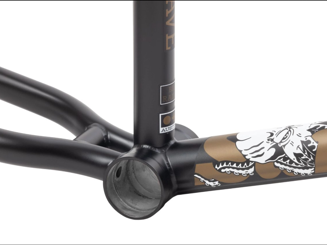 Sunday Darkwave (Broc Raiford) Frame – Matt Black/Gold Octopus / Wh: 20" - Tt: 21.25"