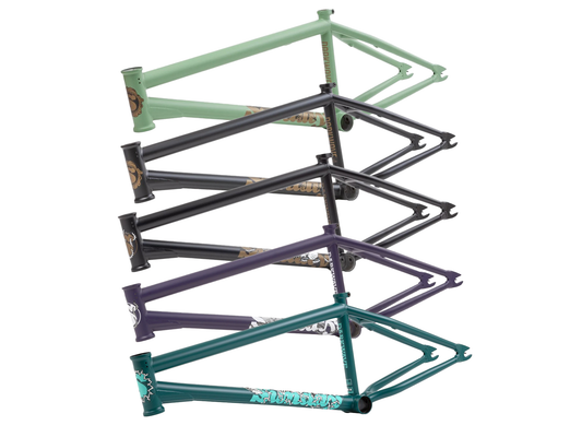 Sunday Darkwave (Broc Raiford) Frame – Matt Black/Gold Octopus / Wh: 20" - Tt: 20.75"