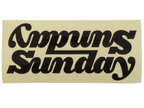 Sunday Classy Downbar Decal – Blue / 10" / 254 mm