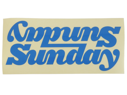 Sunday Classy Downbar Decal – Silver / 8" / 230 mm