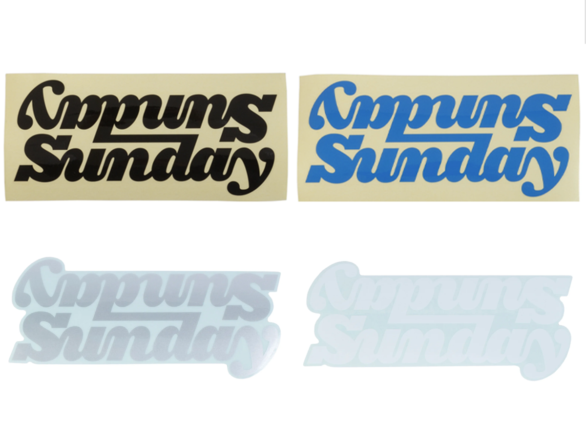 Sunday Classy Downbar Decal – Matt Black / 10" / 254 mm