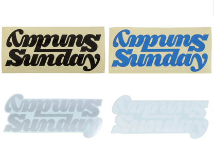 Sunday Classy Downbar Decal – Matt Black / 10" / 254 mm
