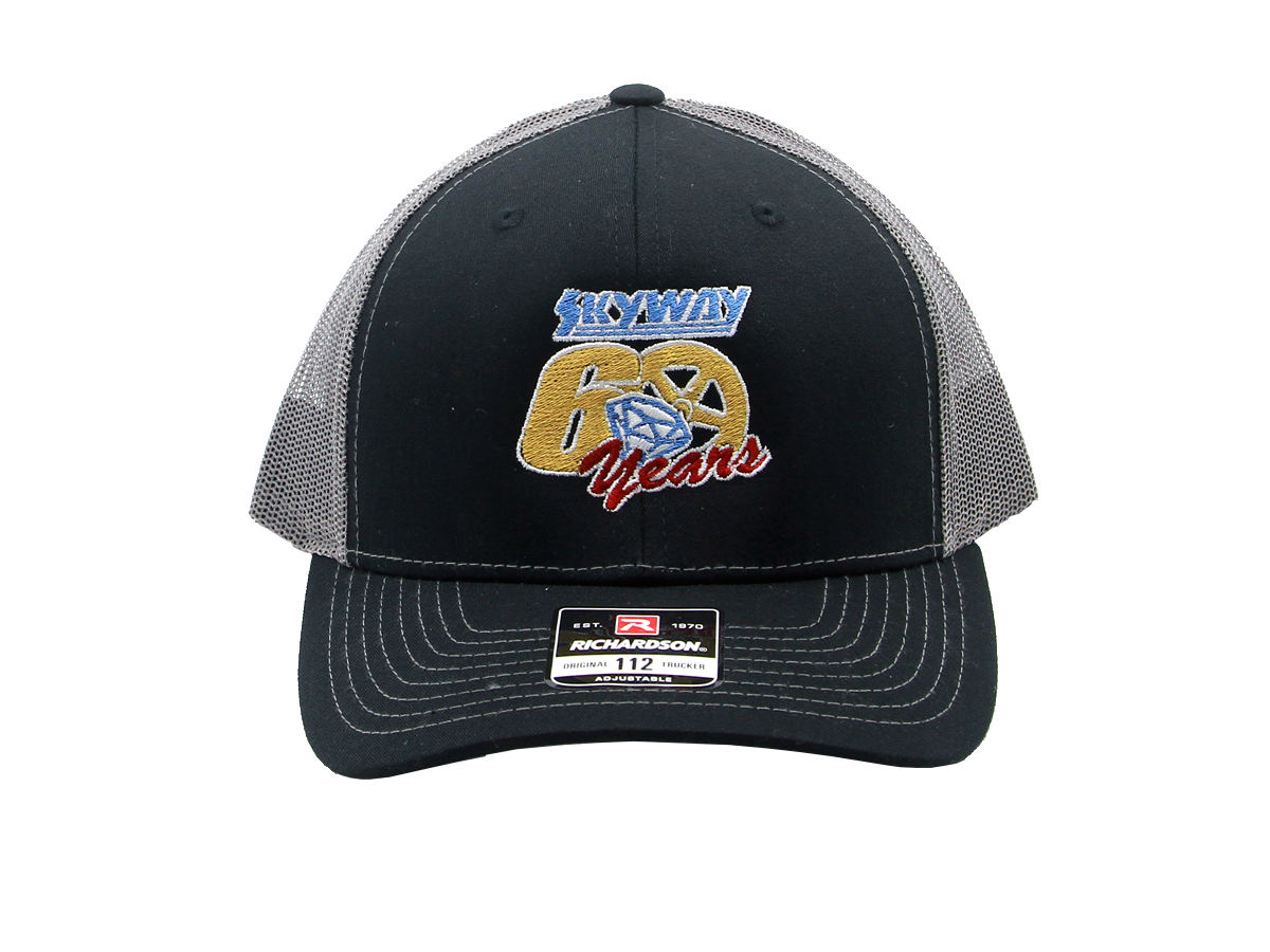 Skyway 60TH Anniversary USA Cap – Black/Charcoal/Gold Print