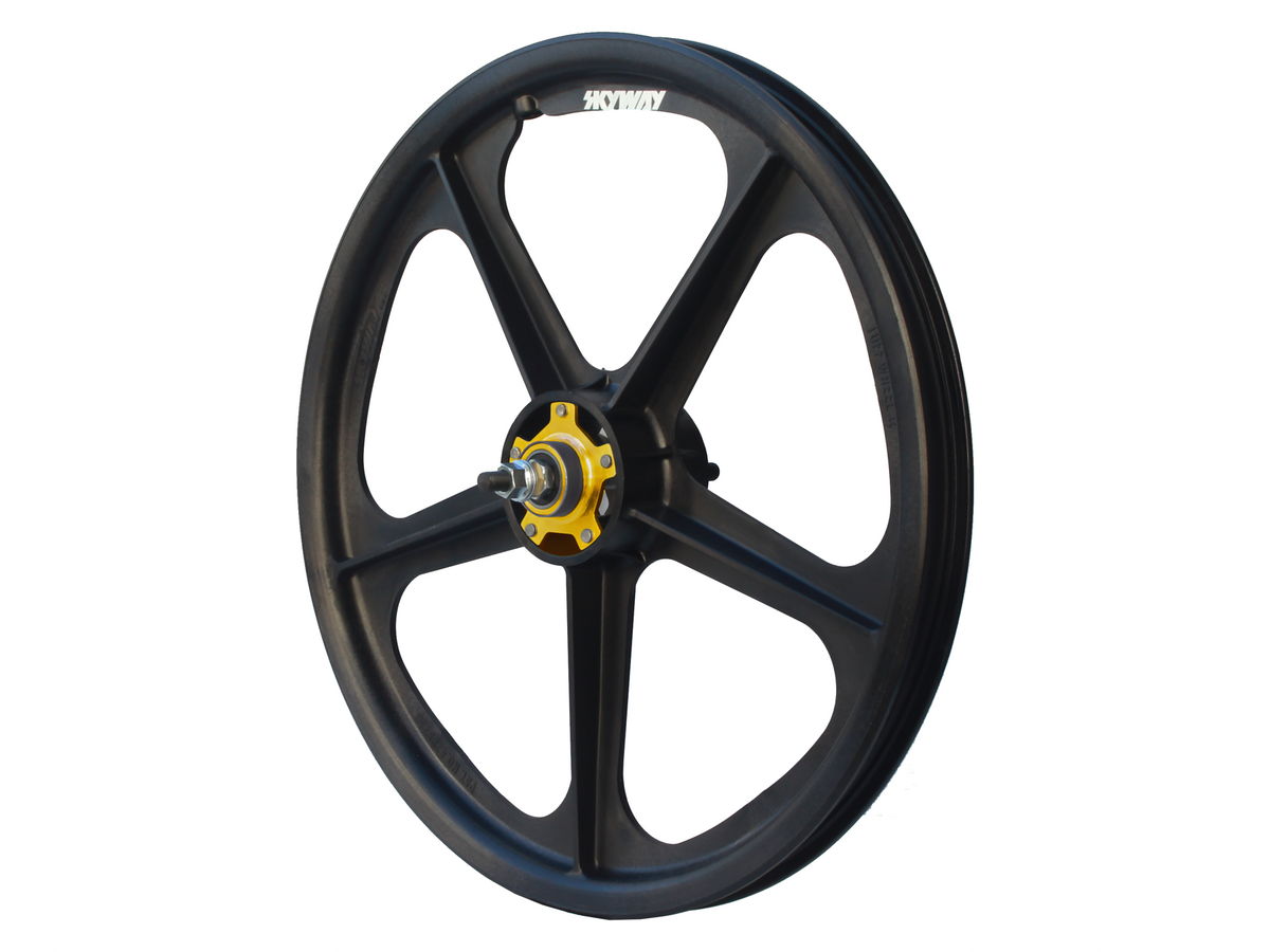 Skyway TUFF II Gold Rivet 20" Front Wheel – Red/Gold