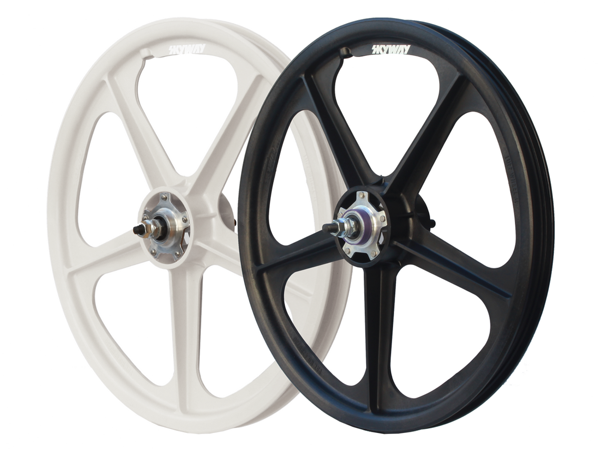 Skyway TUFF II Silver Rivet 20" Front Wheel – Black/Silver
