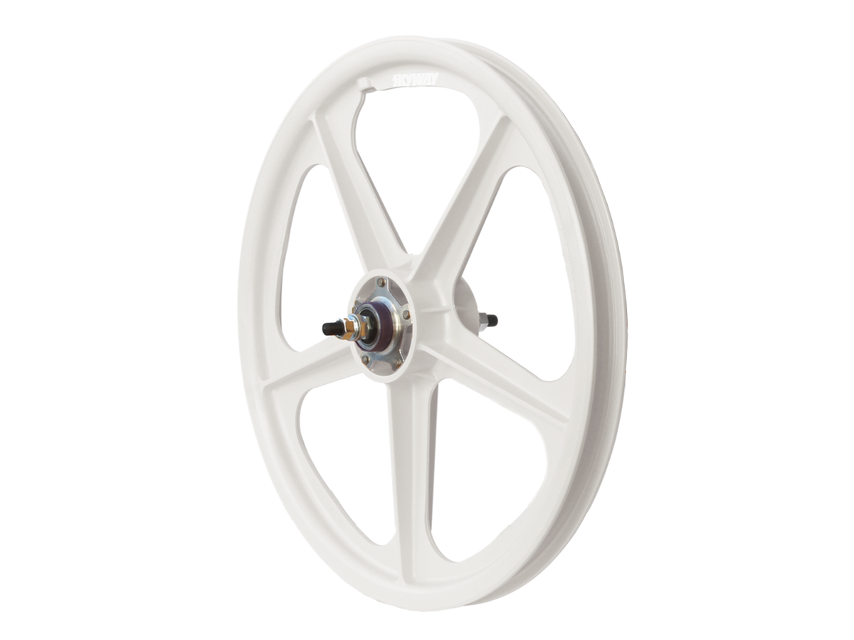 Skyway TUFF II Silver Rivet 20" Rear Wheel – Yellow/Silver
