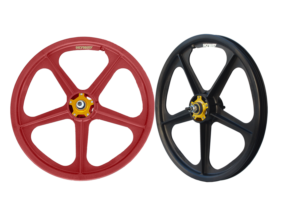 Skyway TUFF II Gold Rivet 20" Front Wheel – Black/Gold